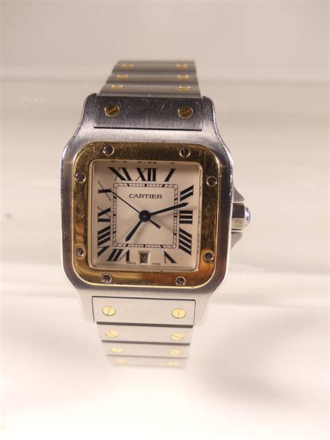 montre vintage cartier femme|cartier or et acier.